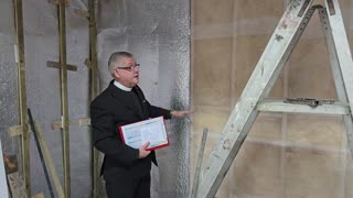 The Donald J Trump commemorative Presidential Staircase in the Priory House of St Donard